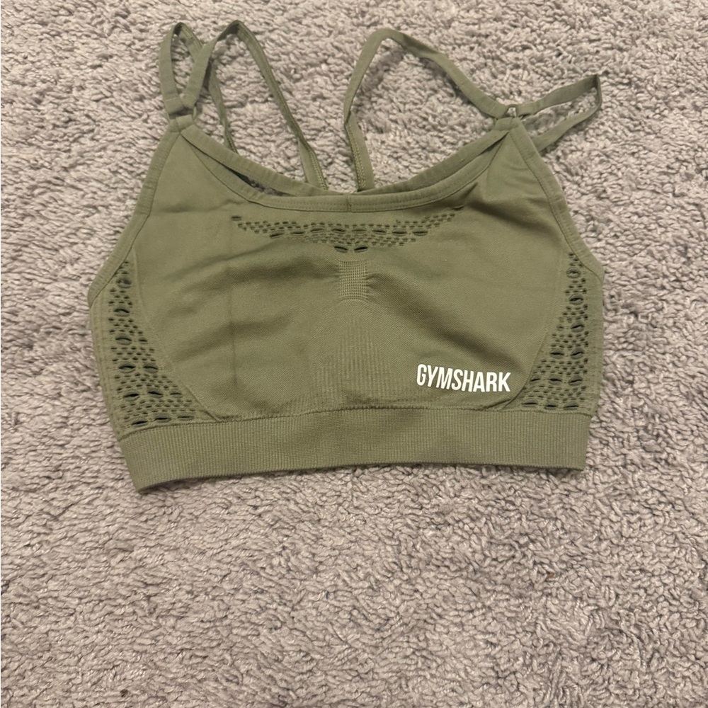 Gymshark Khaki Green Sports Bra